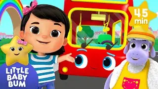Mr Giraffe's Big Red Bus | Little Baby Bum | 🚌Wheels on the BUS Songs! | 🚌Nursery Rhymes for Kids