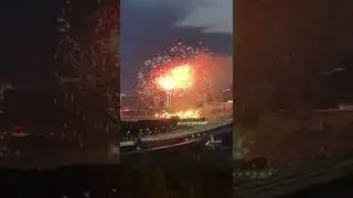 Салют на набережной Оби. День города в Новосибирске 2022