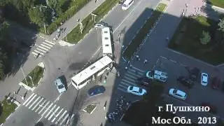 ДТП Пушкино. Автобус снес легковушку. Шок