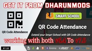 Smart School QRAttendance Addon | full working code | support v6.4 to v7.0