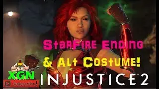 Injustice 2 StarFire ladder Ending Scene, how to unlock Kory Anders Alternate costume!