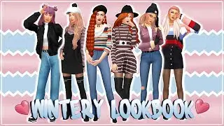 COZY WINTERY LOOKBOOK ⛄ +145 CC LINKS! | The Sims 4 | Create a Sim