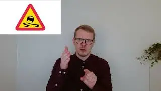A10. Varning för slirig väg - Teckenspråk