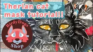 Make a Mask With Me: Black Tabby Therian Cat Mask Tutorial!!