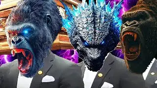 ☄️King Kong vs Godzilla (AI animation 2025) - coffin dance meme song cover☄️