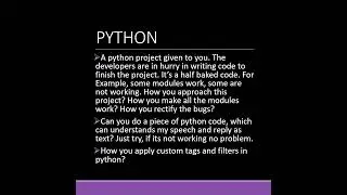 Ford Python Interview Questions for 5 to 12 yrs exp 