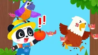 Kiki Panda help bird from Tree And Rescue from Fire @Pinkfong