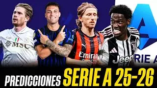 Mis PREDICCIONES de la SERIE A 2025-26