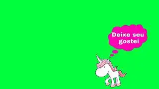 GREEN SCREEN UNICORNIO LIKE