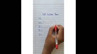 Set builder form 