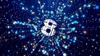 Countdown Timer - Blue particle countdown time - 10 to 0 - 10 Seconds