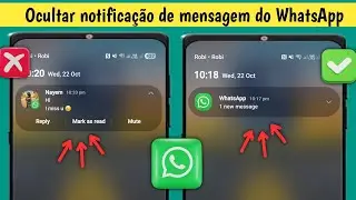 Como ocultar notificações do WhatsApp na tela inicial (2025) | Ocultar notificações de mensagens do 