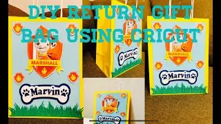 DIY customize return gift bags| Paw Patrol bags using cricut #cricut