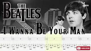 The Beatles - I Wanna Be Your Man (🔴Bass + Drum Tabs) By Paul McCartney & Ringo Starr