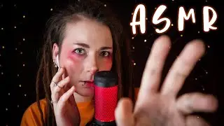 ASMR Touch your face 🖐 Unintelligible whisper + visual triggers