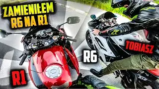TOBIASZ DAŁ MI SWOJĄ YAMAHE R1 WZAMIAN ZA MOJĄ R6 | ZAMIANA MOTOCYKLI! | Whiteout, Wheeling_Rider