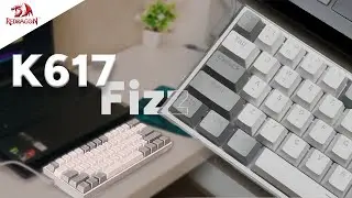 Redragon K617 Fizz Hot Swappable Mechanical Keyboard With Red Switches & Per Key RGB 4k Cinematic