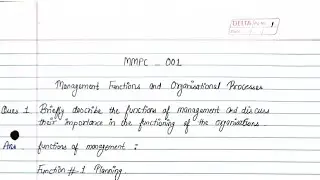 MMPC 01 solved assignment 2022-2023 | MMPC 01 solved assignment in English 2022-2023 | MBA | MMPC 01