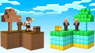 Poor vs Rich One Chunk in Minecraft..