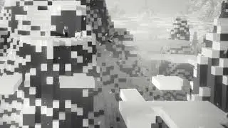 Minecraft Steve falls off a cliff
