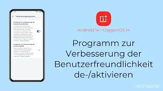 Programm zur Verbesserung der Benutzerfreundlichkeit einstellen - OnePlus [Android 14 - OxygenOS 14]