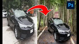 Car photo editing in Photoshop hindi/Urdu.