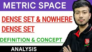 Metric Space | Dense Set & Nowhere Dense Set | Definition & Concept in Hindi