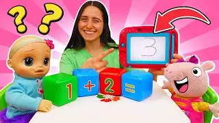 La bambola baby Alive va a scuola dei giocattoli! Video con i giochi per i bambini piccoli