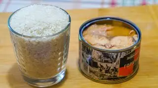 When there's rice and canned pink salmon: a dish we've never had leftovers for the second day