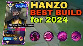 HANZO BEST BUILD AND EMBLEM 2024 ( 100% auto winstreak)- MLBB