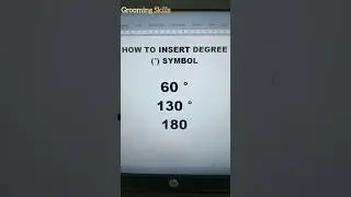 Degree Symbol shortcut in Ms Word 