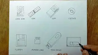 Storage devices drawing/How to draw storage devices of computer
