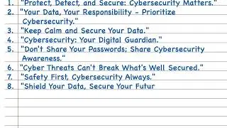 Slogans On Cyber Security In English | 15 Best Cyber Security Slogan