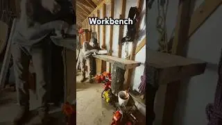 Amazing Workbench Build from a Tree PART 1 #shorts  #short