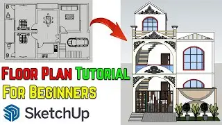 FLOOR PLAN TUTORIAL FOR BEGINNERS | 5 Marla House Modern Design