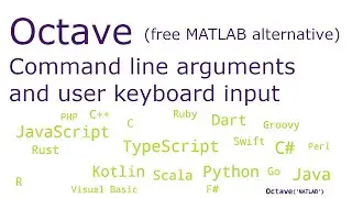 Octave (free MATLAB alternative) - Command line arguments and user keyboard input