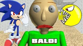 Baldi's Basic Teacher Punished Sonic & Pac-man in Class | Cartoon Animation