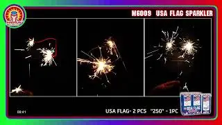 M6009  USA FLAG SPARKLER