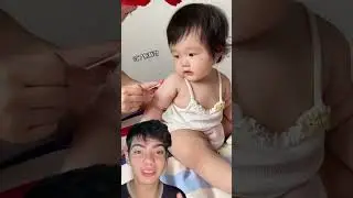 Mom simulated the vaccine with a cotton swab for days. Right away? No crying! 💉❤️ Care makes a di...