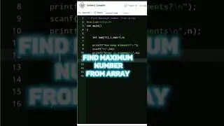 Find Maximum Number from Array in c | c programming | 