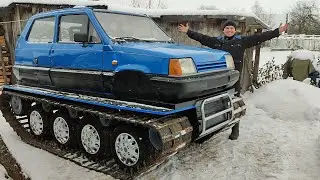 Completion of the project: homemade tracked all-terrain vehicle.