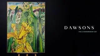 'Holly Hock and Daffodil at Blackheath Studio' by John Bratby | Dawsons Fine & Contemporary Art