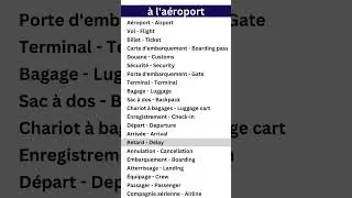 A l’aeroport #learnfrench #frenchlanguagelearner #frenchvocabulary #frenchforbeginners #delfa1