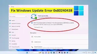Fix Windows Update Error 0x80240438 [Step-by-Step Guide]