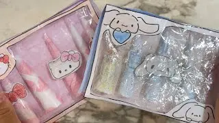 [🎀paper surprise🎀]asmr tutorial 🍓cinnamaroll nails✌🏻