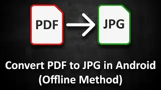 Convert PDF to JPG in Android (Offline Method)