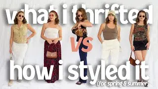how I style my thrift finds for spring & summer ☀️ (sustainable outfit inspo)