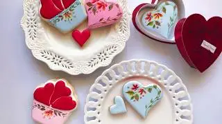Cute Painted Cookies for Valentine's Day