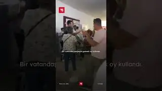 Bir vatandaş sedyeyle gelerek oy kullandı.