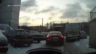 Маршрутка поцарапала микроавтобус